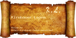 Kirnbauer Leona névjegykártya